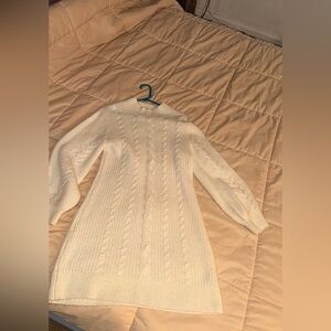 Abercrombie & Fitch Cream Cable Knit Turtleneck Sweater